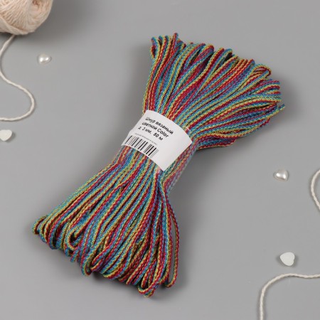 Knitted cord "Color" polypropylene 3 mm color 50m-1