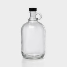 A glass bottle with a hera handle, 2.05 liters