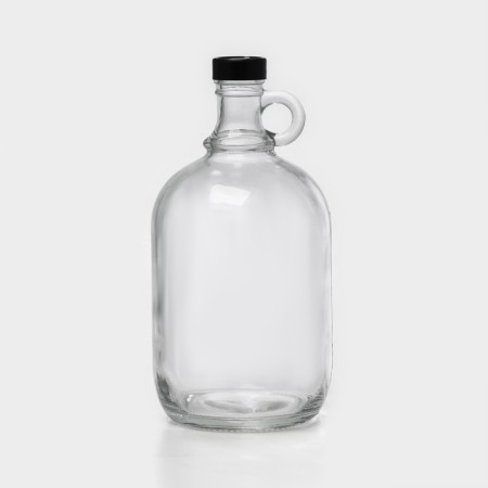 A glass bottle with a hera handle, 2.05 liters