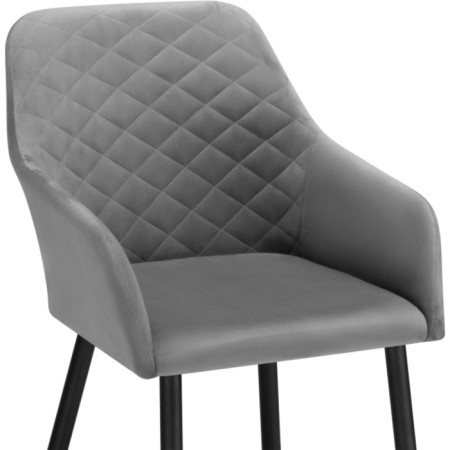 Steve Metal/velor, black/gray 52x68x81 cm stool-4