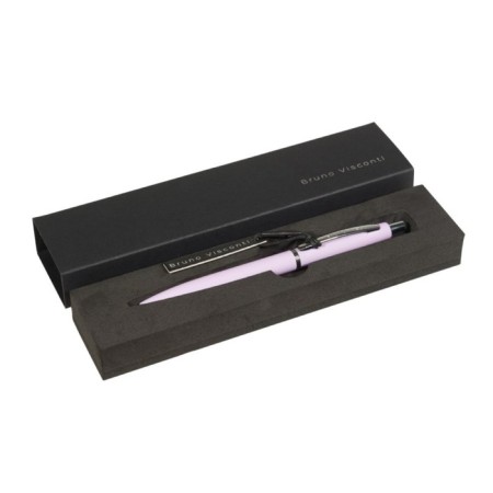 Automatic ball handle, 1.0 mm, BrunovisConti San Remo, blue rod, metal case Soft Touch Lilac, in case
