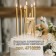 Candle in the cake on the skewer "Almaz", the number "7", champagne, 4.8x2.6 cm