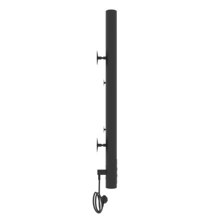 Two -heated towel rail Laris Laris Olivia ChKCh8, 800x500 mm, 8 crossbars, left, black-12