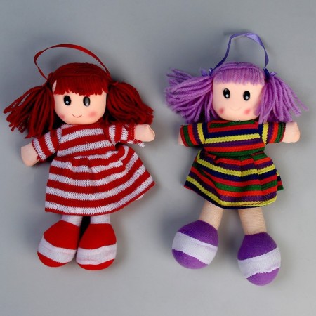 Soft toy "doll", in a knitted dress, color mix-4