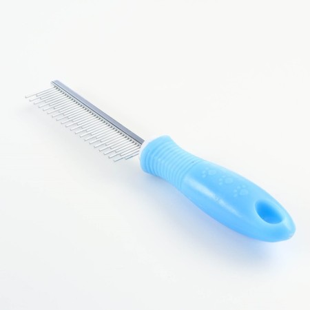 Comb "comfort" with teeth of different lengths, non -slip pen, 21.5 x 3 cm, blue-1
