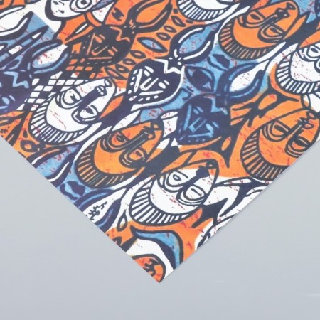 Scrapbooking paper "Africa. Faces" density 180 g 30.5x32 cm-2