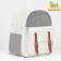 An animal-carp backpack 39 x 40 x 25 cm, white