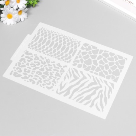 Plastic stencil "Zootex" 21x29.7 cm-1