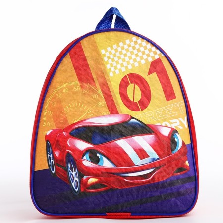 Baby backpack for the boy "Cool car", 23x20.5 cm cm, lightning department, red color-2