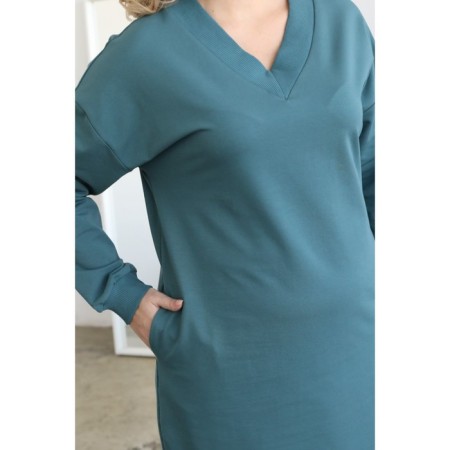 Female dress, size 52, turquoise color-4
