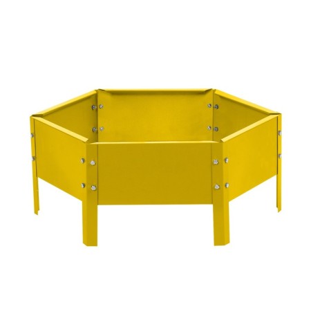 The flowerbed is galvanized, D = 60 cm, h = 15 cm, yellow, Greengo-8