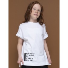 T -shirt for girls, height 134 cm, white color