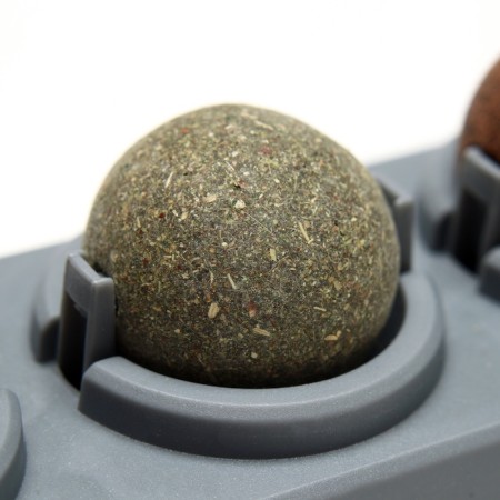 A toy for cats from cat mint "rotating balls" based on, 14 x 6 cm, gray-5