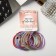 Hair gum "Delia" (set 7 pcs) heart shine, 6 cm, mix