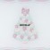 Glass rectangular shade "New Year's spruce", 29 × 18.5 cm, red color
