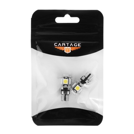 Auto Stuffing LED Cartage, T10 W5W, 12 V, 5 SMD-5050, set 2 pcs-1