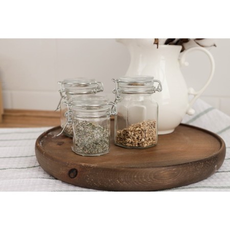 Glass jar for spices with a boiler lock of the square "Square", 110 ml, 5.5 × 8 cm-6