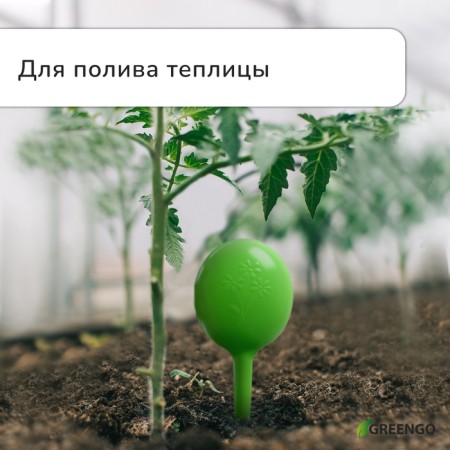 Auto -polywave for indoor plants, 380 ml, green, 2 pcs., Plastic, height 28 cm, Greengo-3