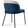 Shylim Metal/velor stool/velor, black/blue 54x60x76 cm