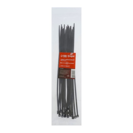 Nylon screed 3.6x250 mm tundra, black color, 25 pcs-1