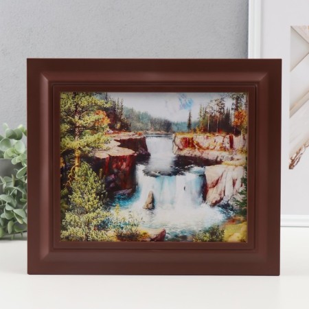 Key closed "Landscape" 26.5x31.5 cm nut