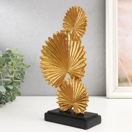 Souvenir Polystone "Fanny Palma" Gold 5.5x13x24.5 cm-3