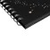 A5 sketchbook, 30 black sheets on the crest, "cosmos", solid substrate, density 110 gr., Mix