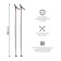Ski fiberglass sticks, length 160 cm, MIX color