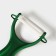 Kitchen kit on the stand “bend”, 5 objects: 4 knife, 7.5 cm, 10 cm, 13 cm, 15 cm, vegetable cleaning, green color