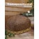 Bath cap "Sunny", brown with red finishing tape