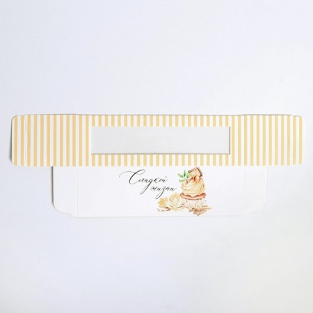 Box for Makarun, confectionery packaging, “Sweet life”, 18 x 5.5 x 5.5 cm-3