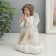 Souvenir Polystone Light "Angel with a pipe at a candle on a cloud" Squeezes 7.3x10x14 cm