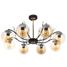 ARISA chandelier 8he27 40W black and gold 80x80x40 cm