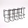 Nasten umbrella stand, with hooks, metal, 7 × 12 × 26 cm, black