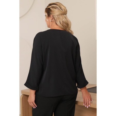 Female blouse, size 48, black color-7