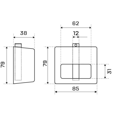 The castle of the hinged "standard" KD-90, D = 12 mm-1