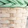Wicker basket (bamboo), 17 x 9 x 30cm, white-green