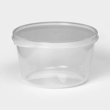 Container of food shade, 500 ml, d = 11.5 cm, h = 7 cm, round, transparent