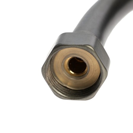 Shower hose Zein Z3645, 150 cm, brass nuts 1/2 ", PVC braid, graphite-4