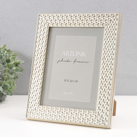 Photo frame Plastic "Grace" 15x20 cm, silver (plastic screen)-1
