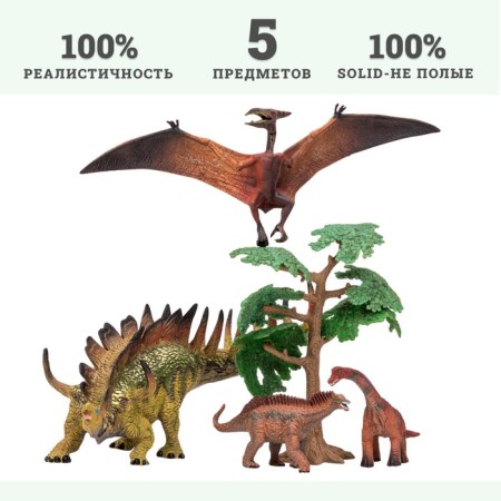 Set of figures "World of dinosaurs", 5 figures-2
