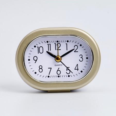 Alarm clock "Kantik" with backlight, 10 x 7.5 cm golden-1