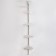 Shelf 4-tier sliding, 100 (260) × 33.5 × 21.5 cm, white color