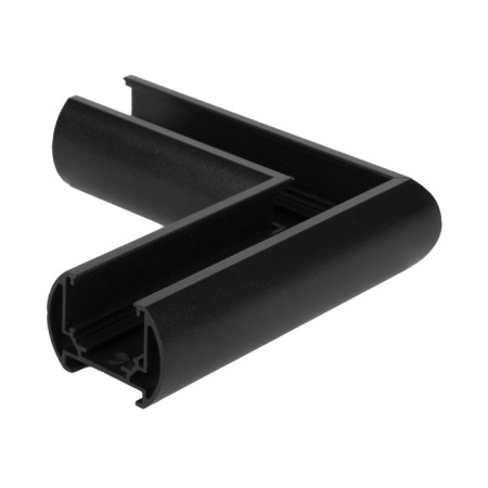 Corner Connector for the busbar, overhead Elektrostandard, Slim Magnetic, 90x25 mm, black color