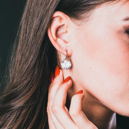 Earrings "Classic" circle, gilding-1