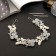 Hair accessory "Alba" three-leaflet, 23.5x2.5 cm, silver-white