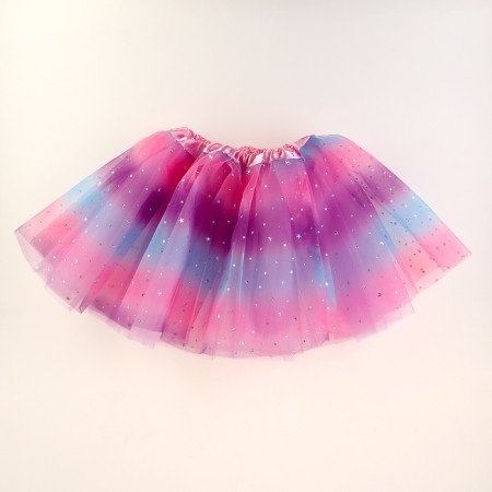 Carnival set "Butterfly" 2 items: skirt, wings. Rainbow color with sparkles-1