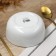 Deep plate of ceramic "with love", 14.5 x 6.4 cm, 600 ml, white color