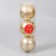 Set of balls plastic D-8 cm, 3 pcs "retro" gold