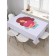 The tablecloth “hugging heart”, rectangular, Saten, size 120x145 cm